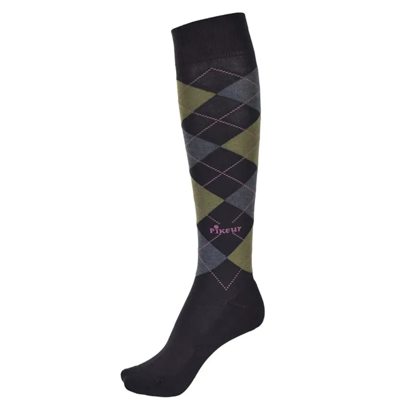 Pikeur Knee Socks - Navy/Violet/Olive/Dark Violet